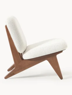 Sillón en tejido bouclé Shenay