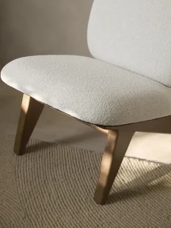 Sillón en tejido bouclé Shenay