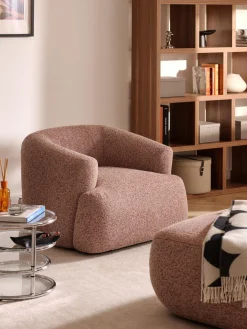 Sillón en tejido bouclé Sofia