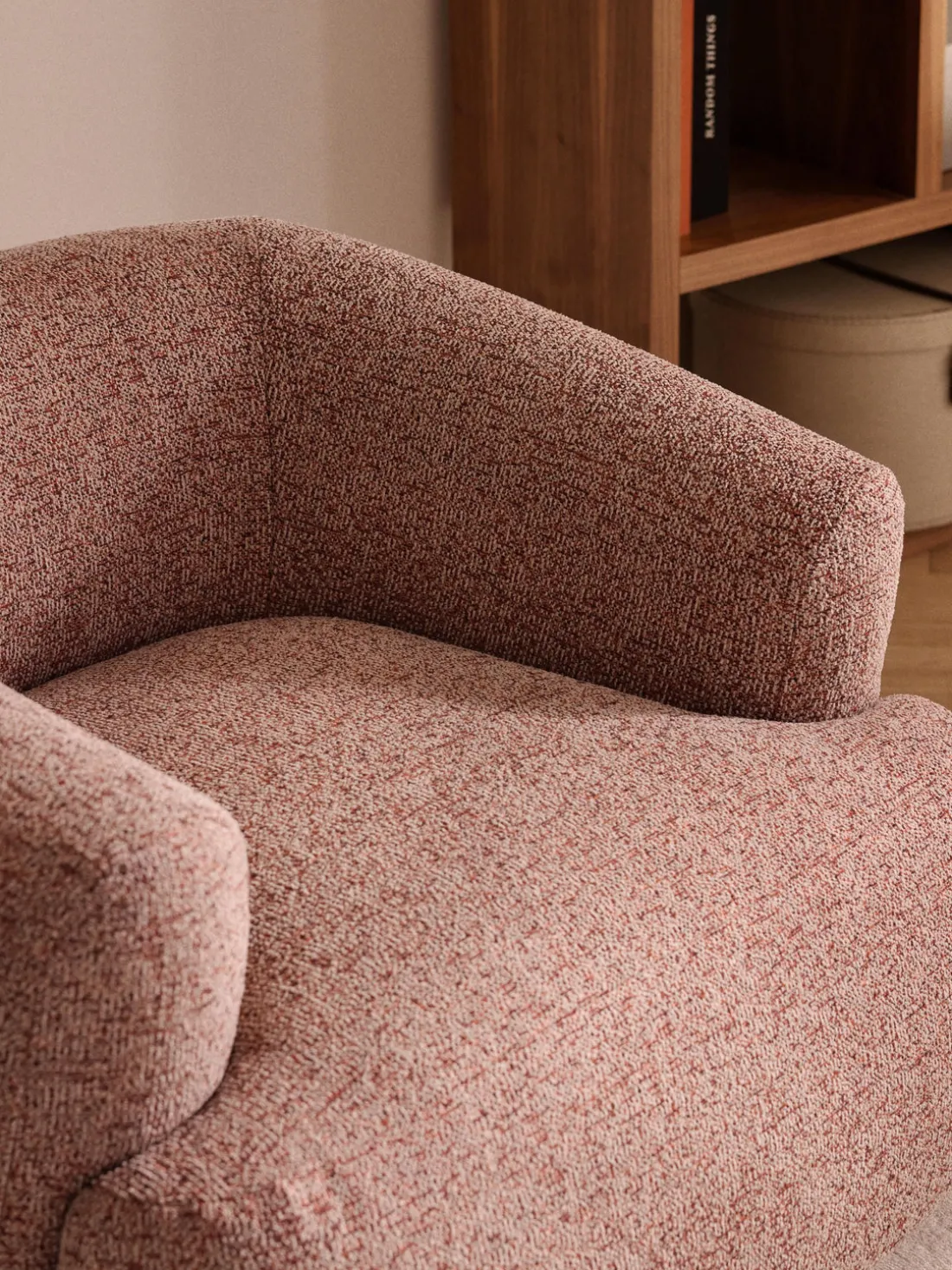 Sillón en tejido bouclé Sofia