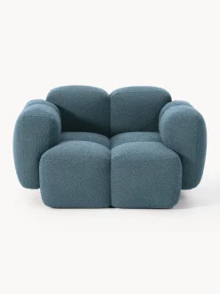 Sillón en tejido bouclé Tayla