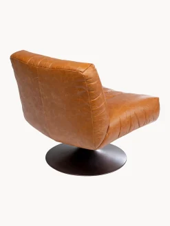 Sillón giratorio de cuero Napa