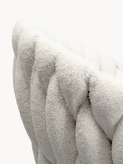 Sillón giratorio en tejido bouclé Dean