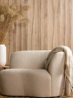 Sillón grande en tejido bouclé Sibylla