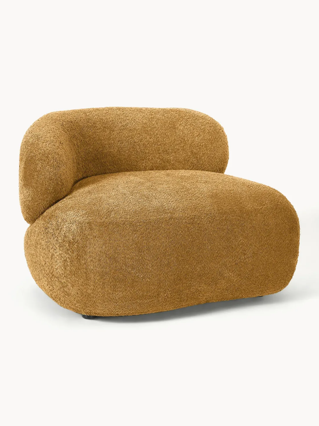 Sillón lounge de borreguillo bouclé Alba