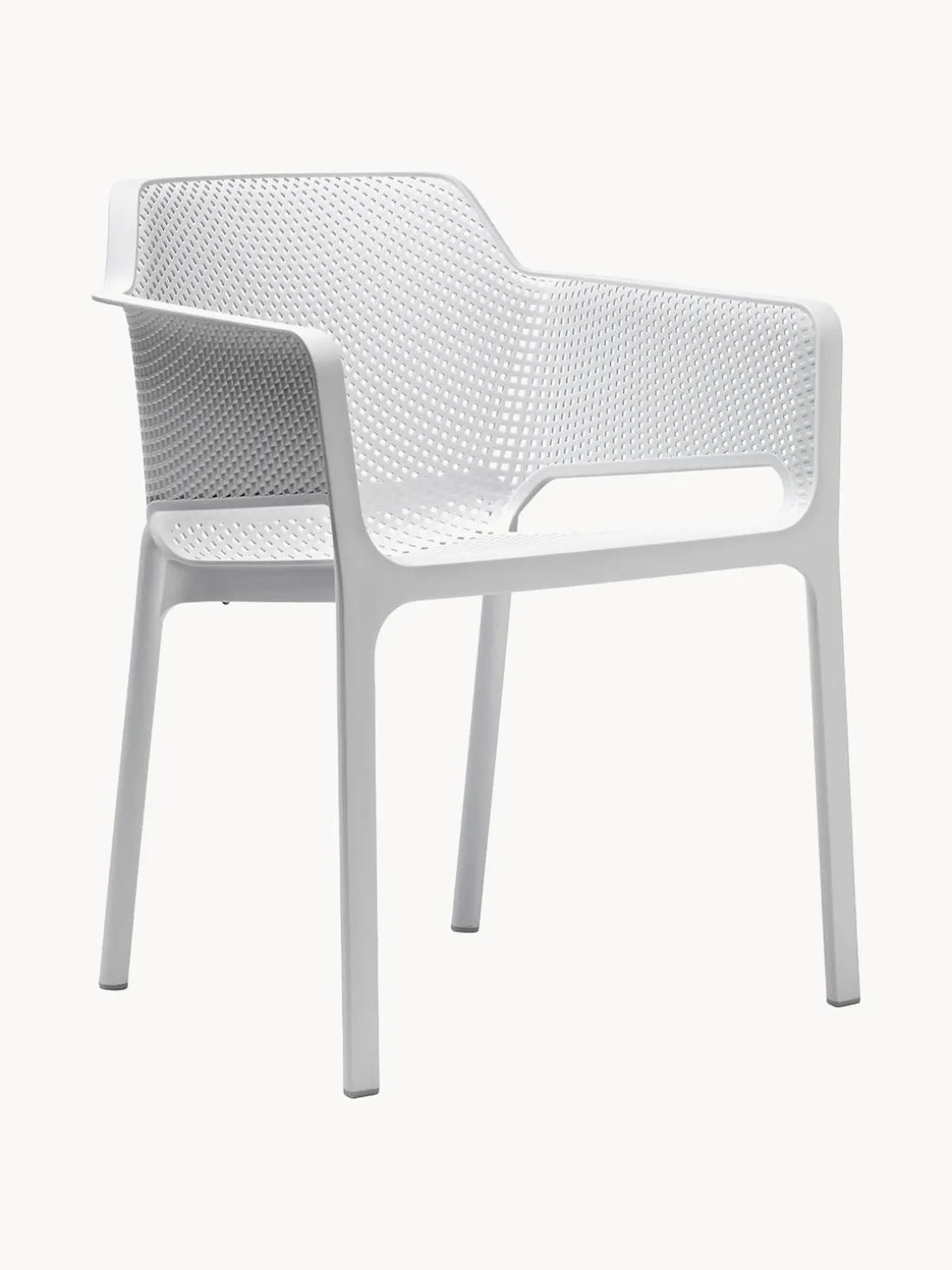 Sillones de jardín apilables con reposabrazos Net, 2 uds.