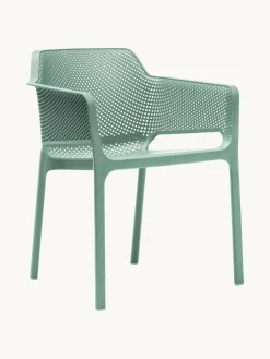 Sillones de jardín apilables con reposabrazos Net, 2 uds.