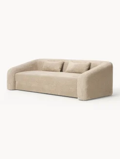 Sofá cama de borreguillo bouclé Eliot (3 plazas)