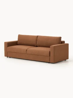 Sofá cama en tejido bouclé Tasha (3 plazas), con espacio de almacenamiento