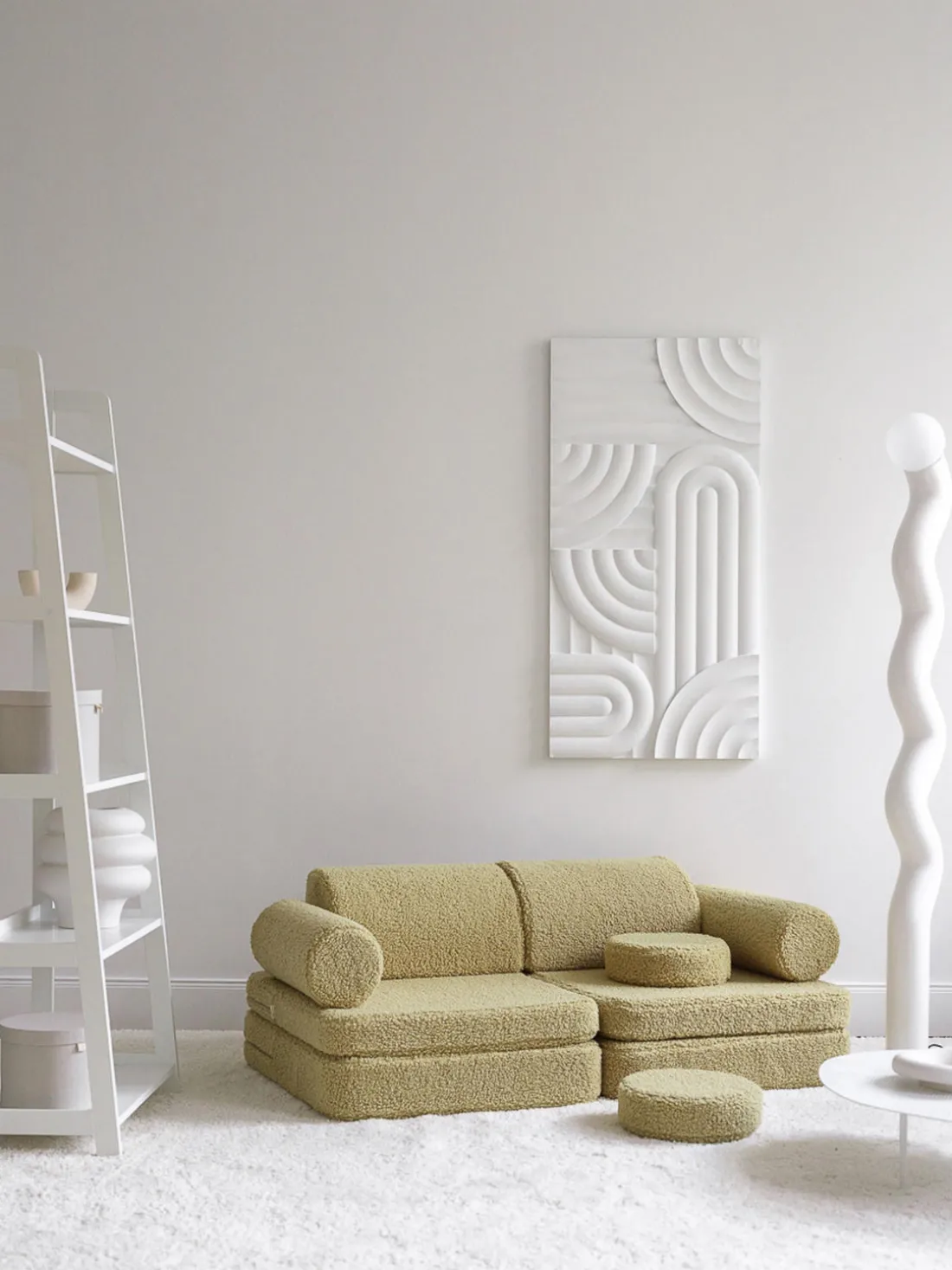 Sofá cama infantil modular artesanal de borreguillo Sugar