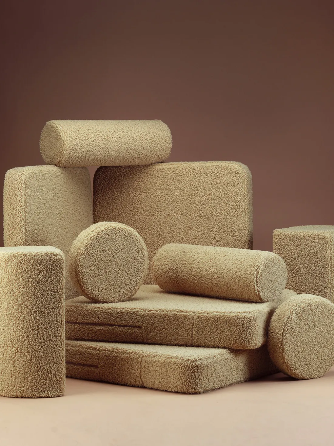 Sofá cama infantil modular artesanal de borreguillo Sugar