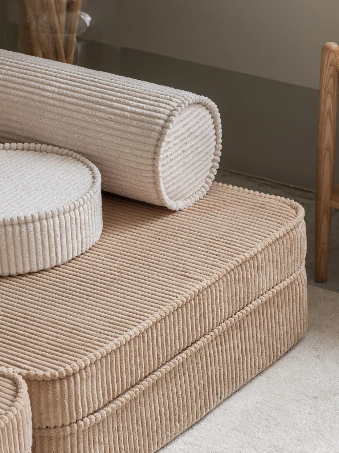 Sofá cama infantil modular de pana Sugar