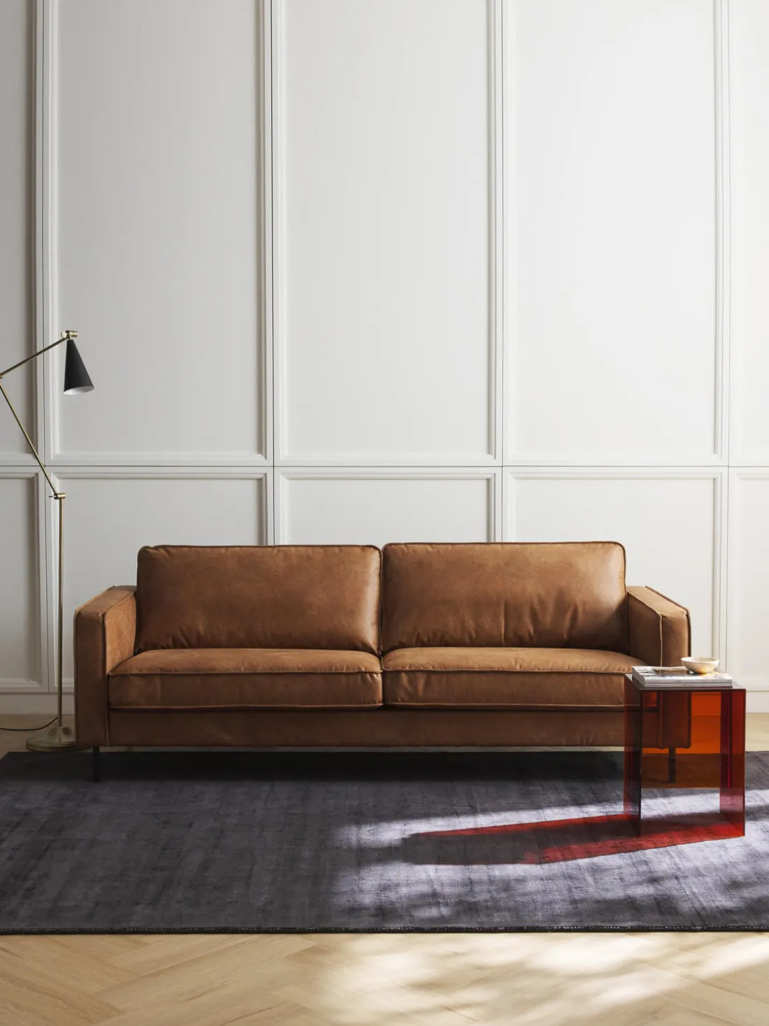 Sofá de cuero reciclado Hunter (3 plazas)