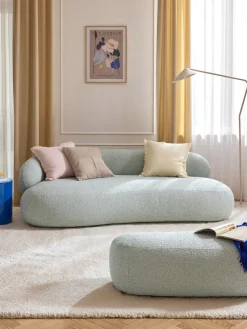 Sofá en tejido bouclé Alba (3 plazas)