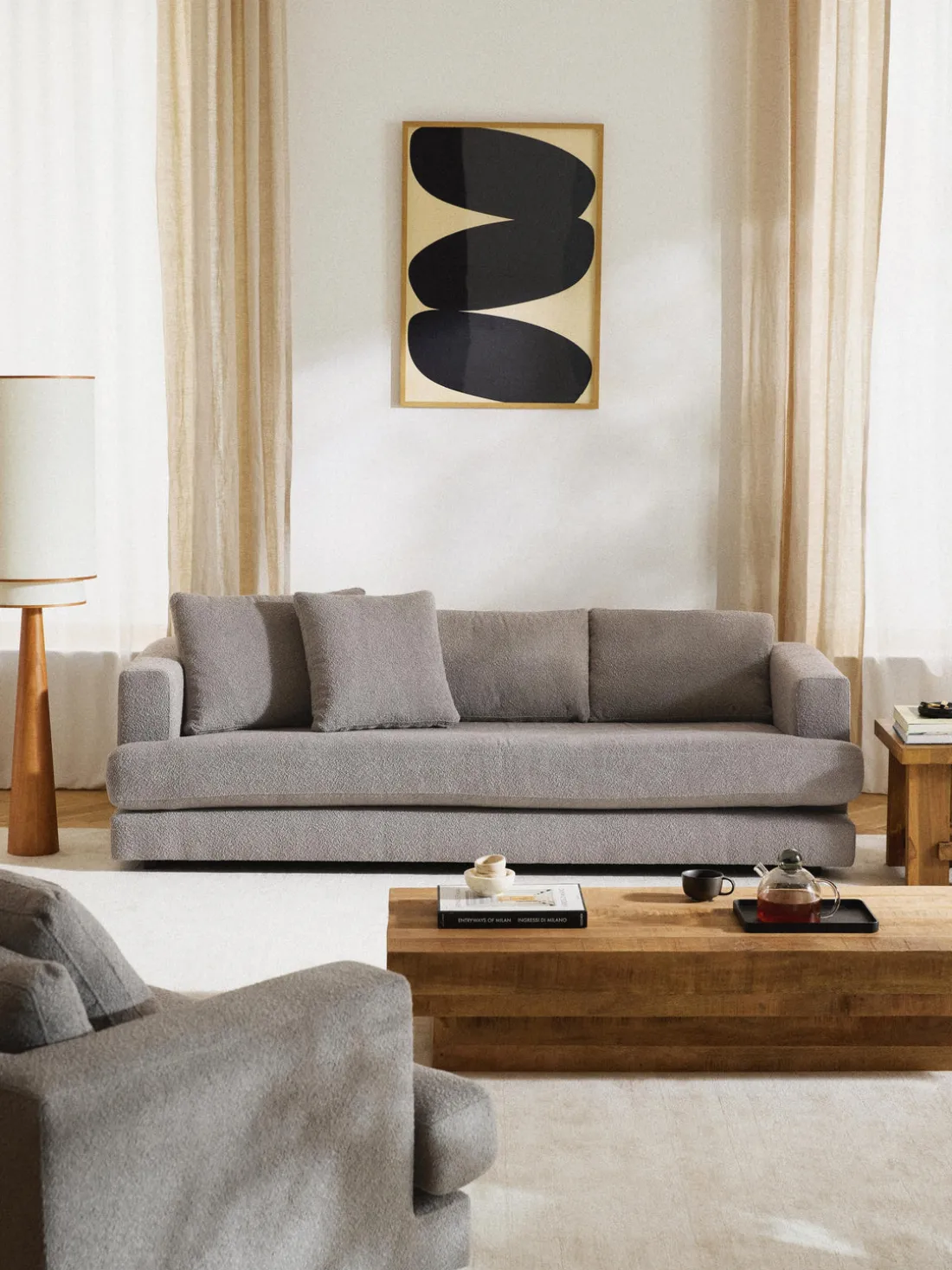 Sofá en tejido bouclé Tribeca (3 plazas)