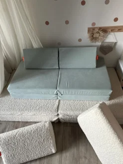 Sofá infantil modular artesanal de terciopelo Mila