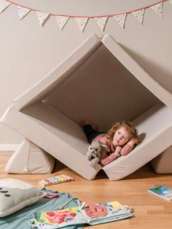 Sofá infantil modular artesanal de terciopelo Mila