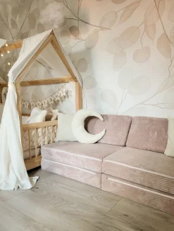 Sofá infantil modular artesanal de pana Mila