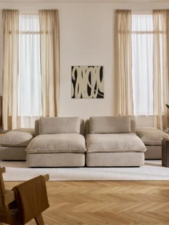 Sofá lounge modular con reposapiés Felix