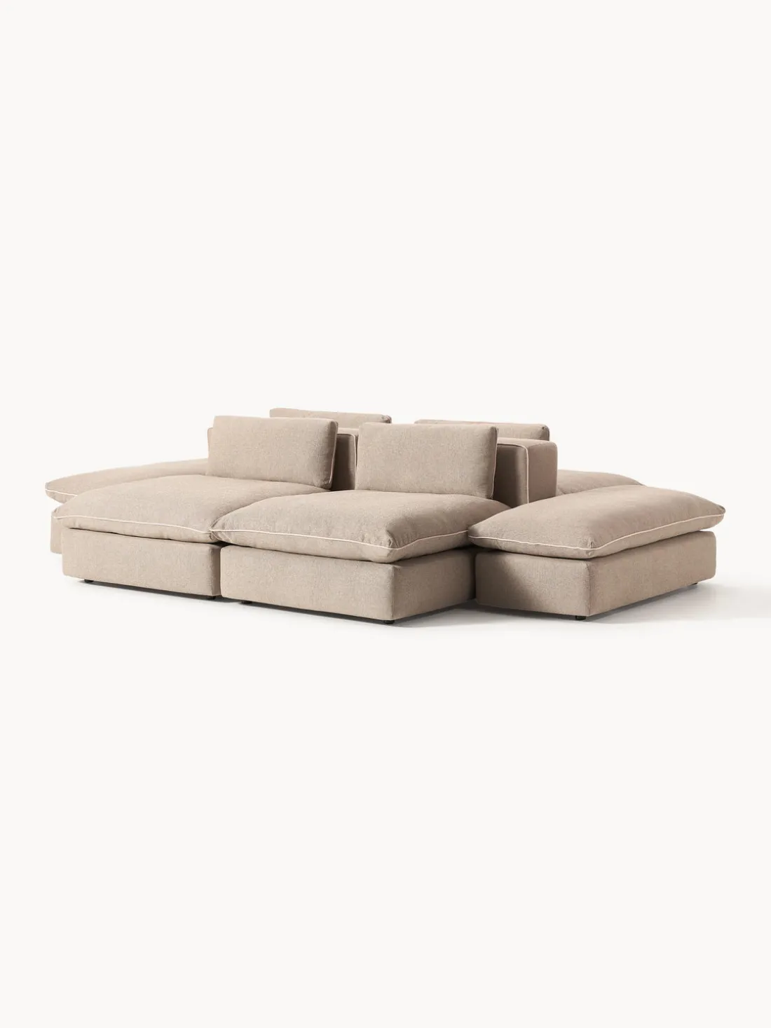 Sofá lounge modular con reposapiés Felix