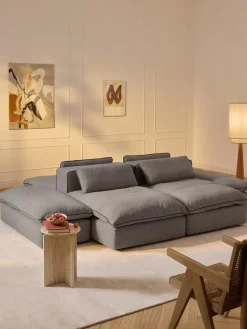 Sofá lounge modular con reposapiés Felix