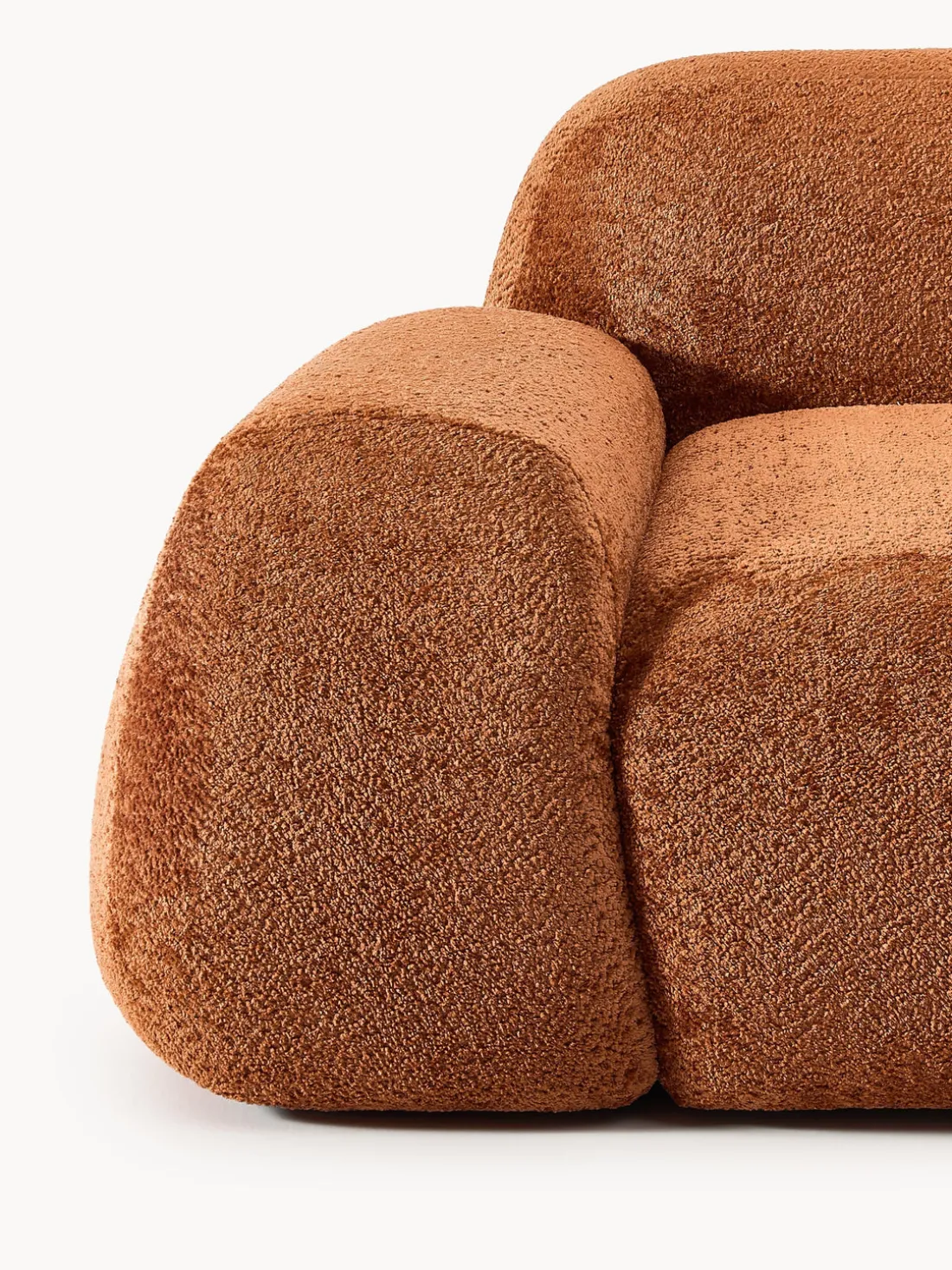 Sofá modular de boreguillo bouclé Wolke (3 plazas)