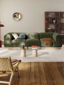 Sofá modular de borreguillo bouclé Natalie (3 plazas)