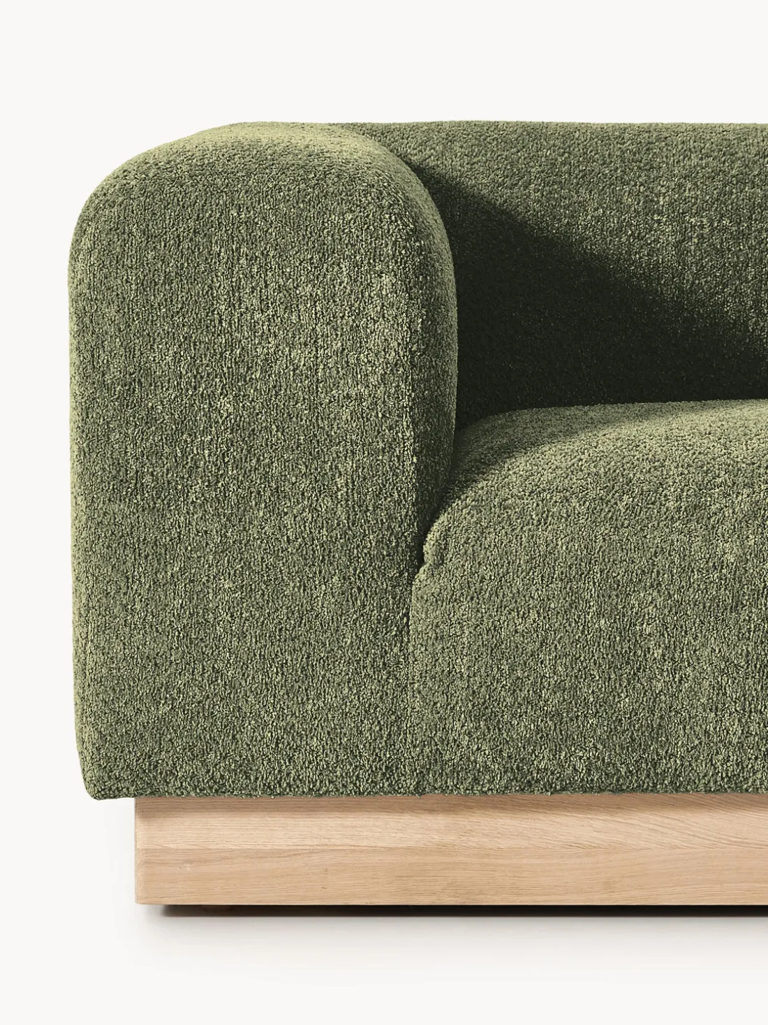 Sofá modular de borreguillo bouclé Natalie (3 plazas)