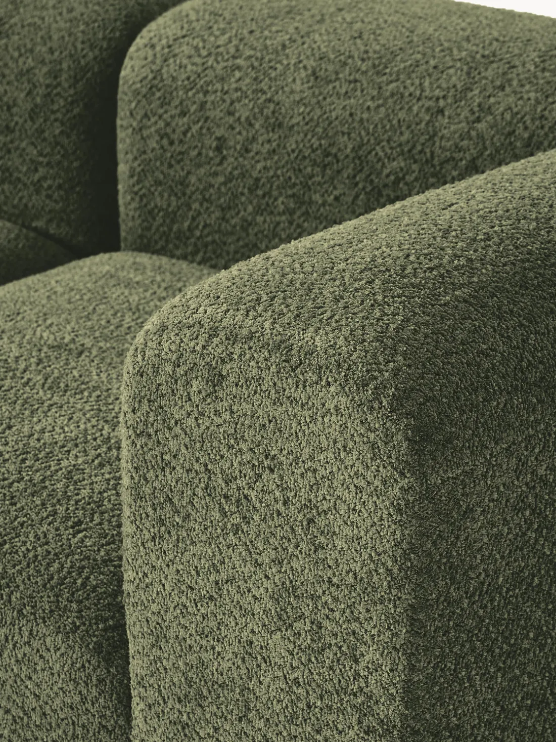 Sofá modular de borreguillo bouclé Natalie (3 plazas)