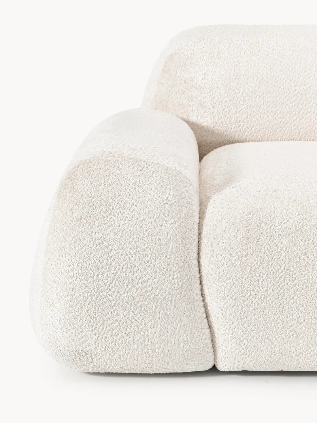 Sofá modular de borreguillo bouclé Wolke (3 plazas)