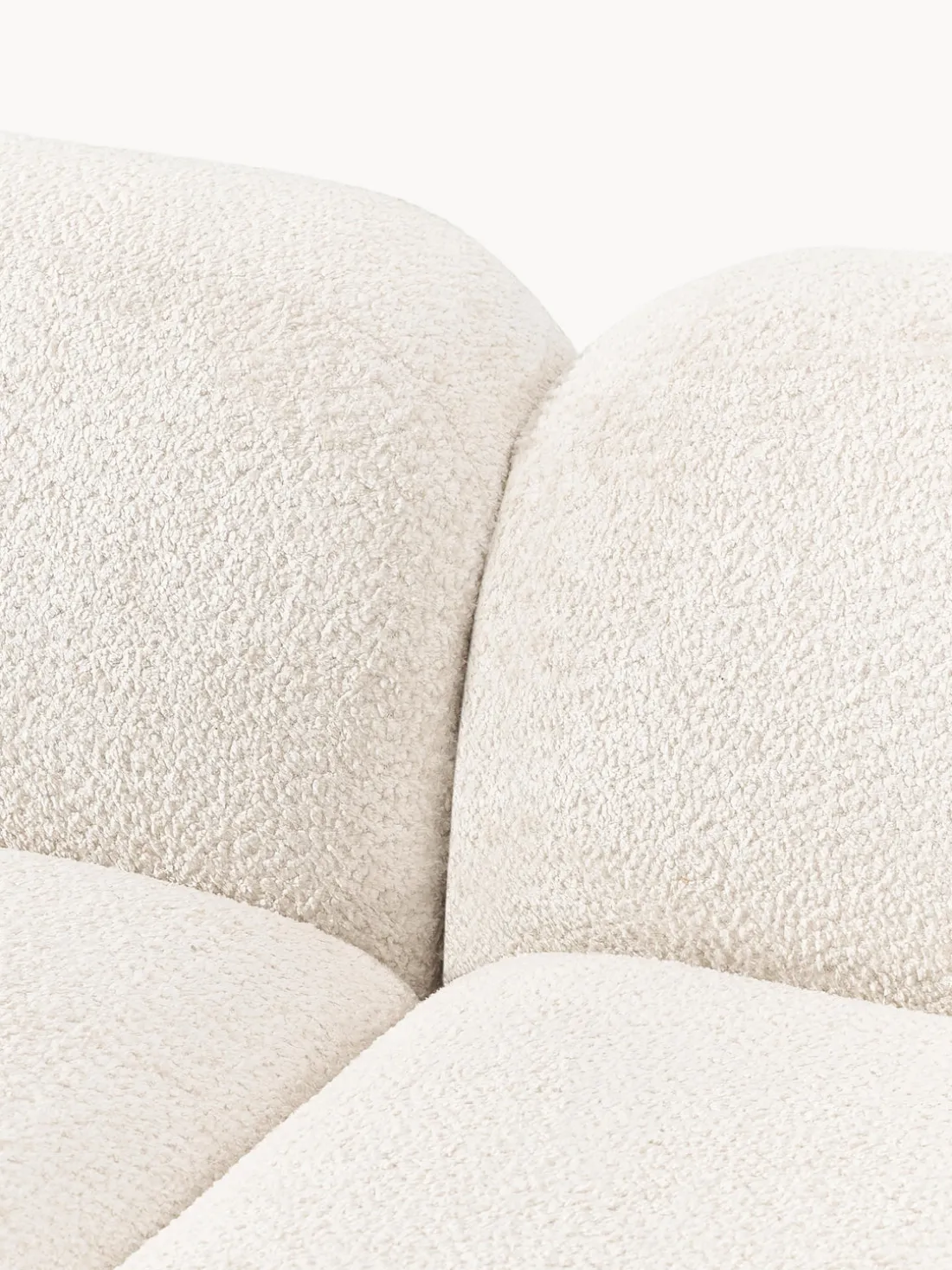Sofá modular de borreguillo bouclé Wolke (3 plazas)