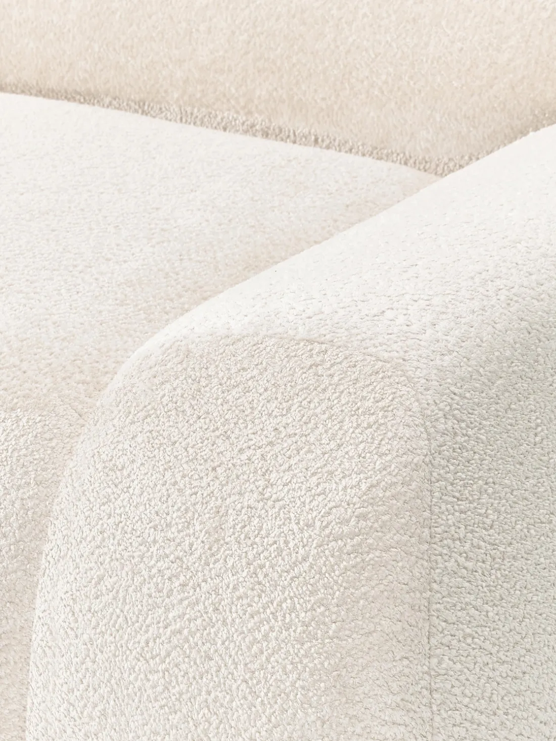 Sofá modular de borreguillo bouclé Wolke (3 plazas)