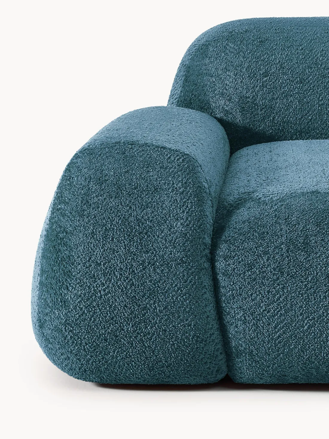 Sofá modular de borreguillo bouclé Wolke (3 plazas)