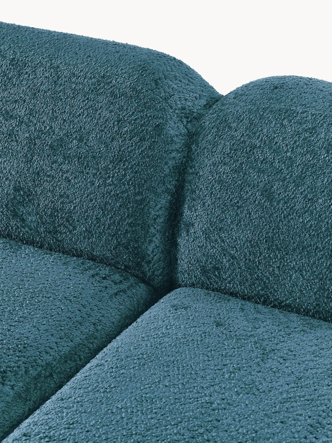 Sofá modular de borreguillo bouclé Wolke (3 plazas)