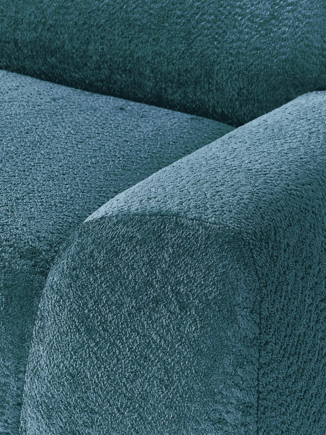 Sofá modular de borreguillo bouclé Wolke (3 plazas)