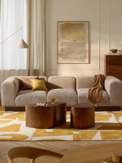 Sofá modular de borreguillo bouclé Natalie (3 plazas)