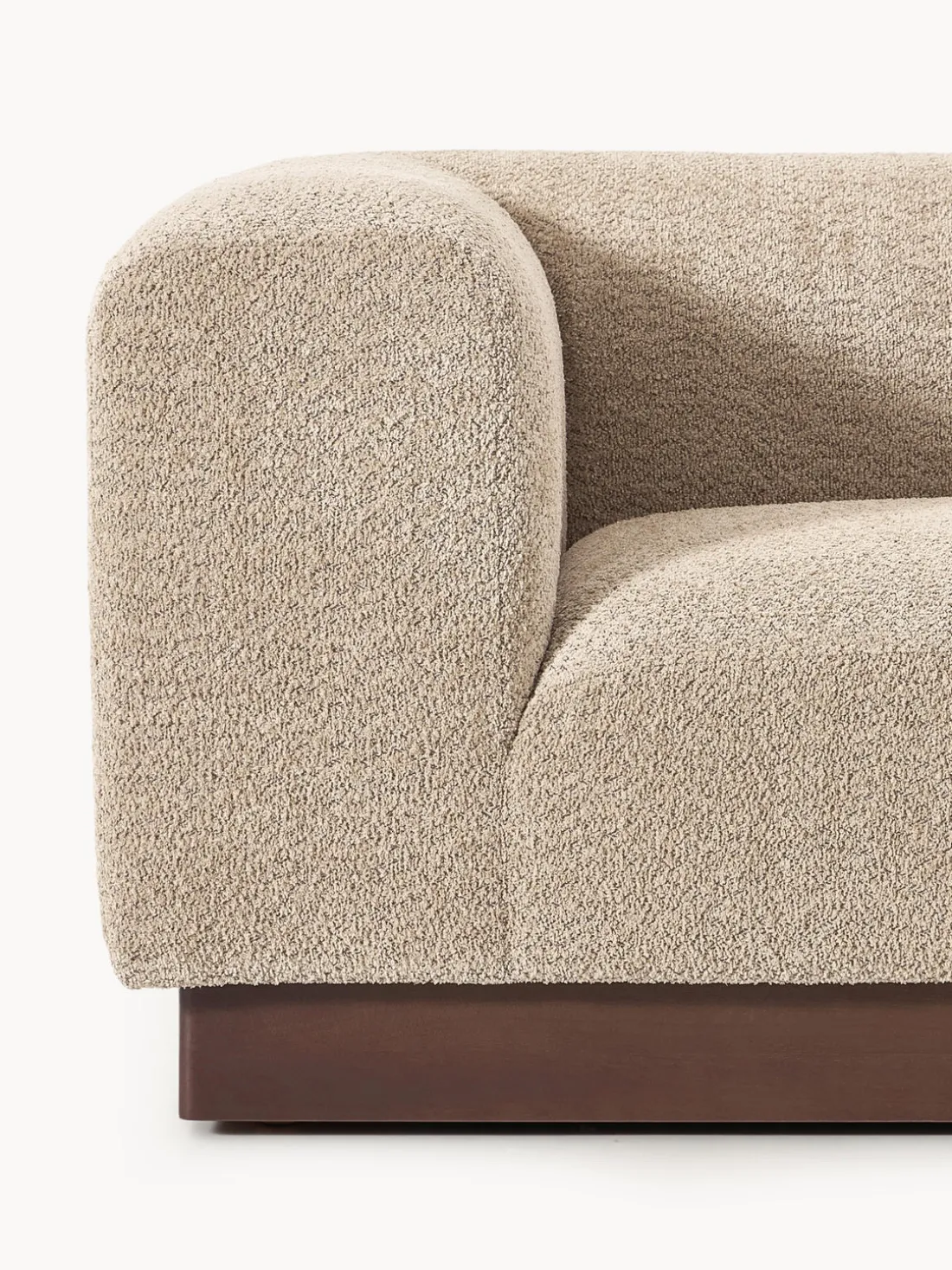 Sofá modular de borreguillo bouclé Natalie (3 plazas)