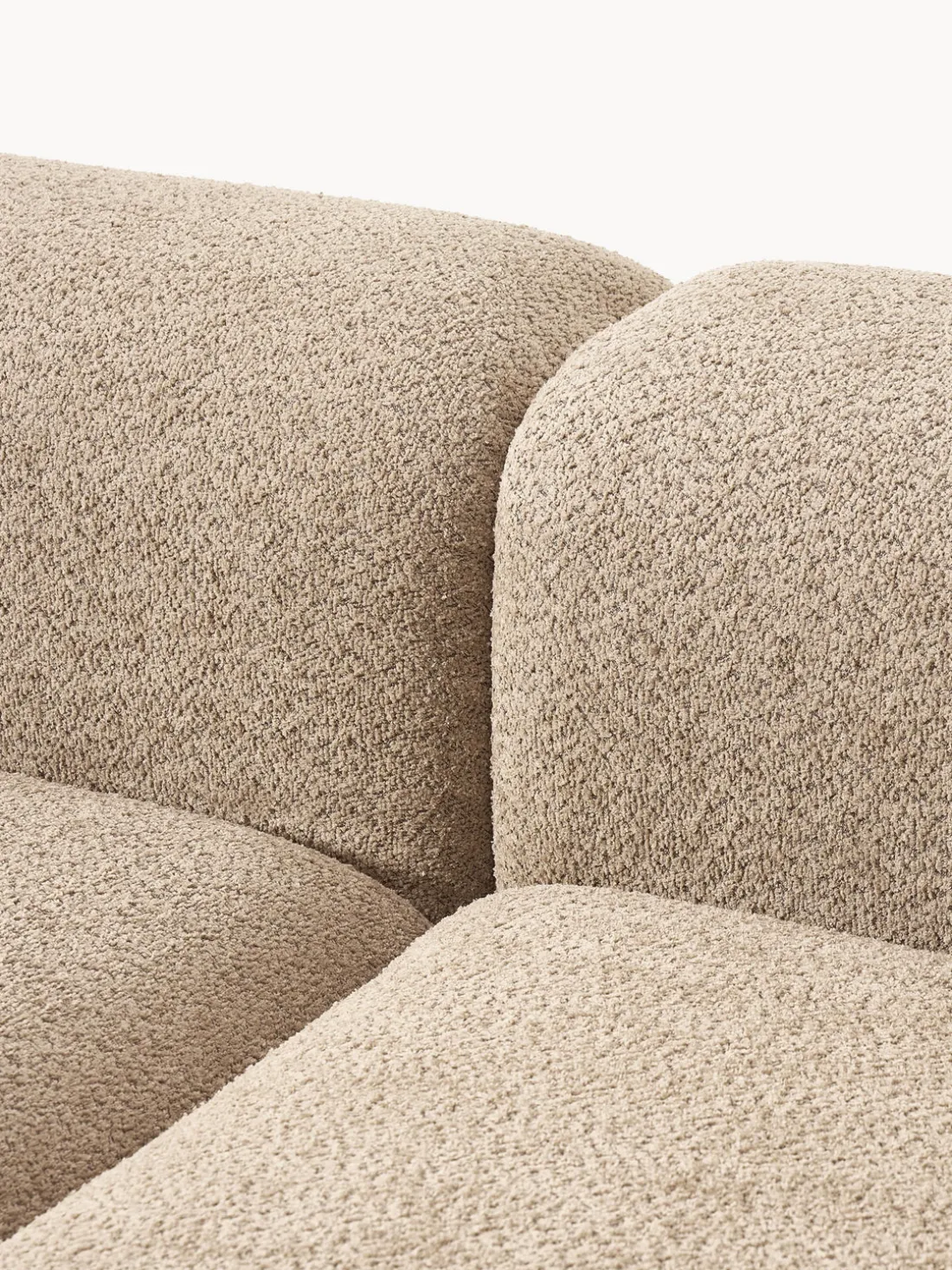 Sofá modular de borreguillo bouclé Natalie (3 plazas)