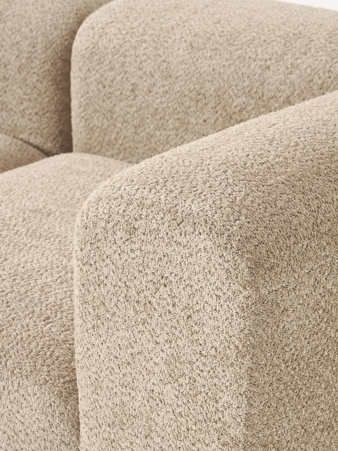 Sofá modular de borreguillo bouclé Natalie (3 plazas)