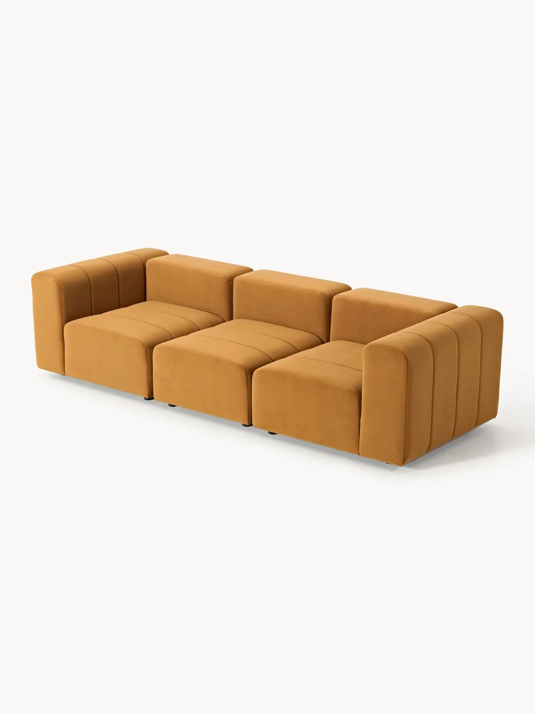 Sofá modular de terciopelo Lena (4 plazas)