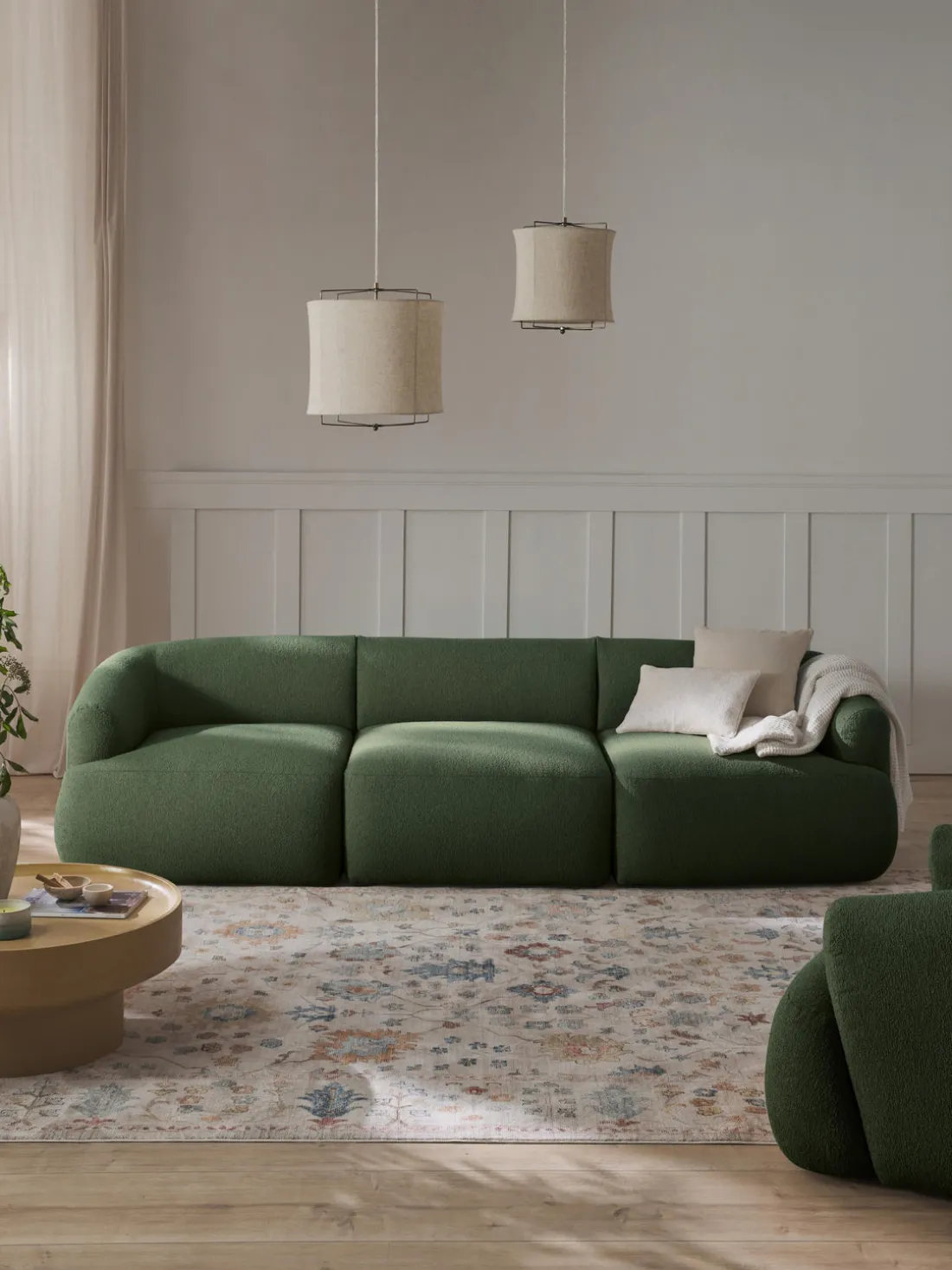 Sofá modular en tejido bouclé Sofia (3 plazas)