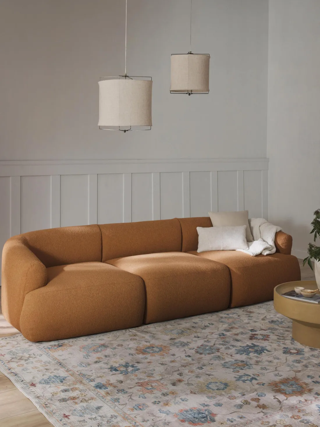 Sofá modular en tejido bouclé Sofia (3 plazas)