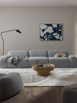 Sofá modular en tejido bouclé Wolke (4 plazas)