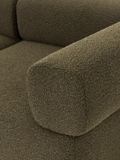 Sofá modular en tejido bouclé Anton (4 plazas), con reposapiés (izquierda/derecha)