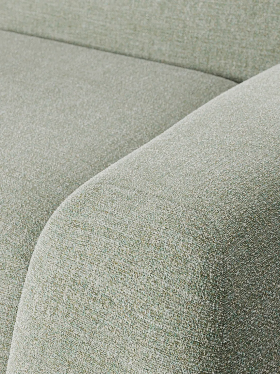 Sofá modular en tejido bouclé Wolke (4 plazas)