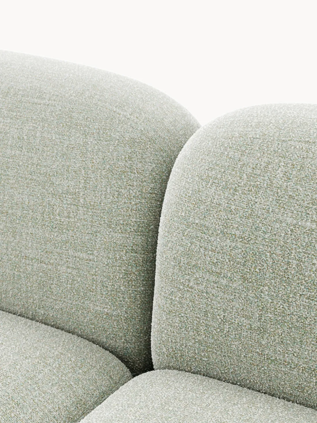 Sofá modular en tejido bouclé Wolke (4 plazas)