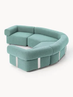 Sofá modular grande en tejido bouclé Anton