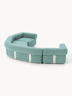 Sofá modular grande en tejido bouclé Anton