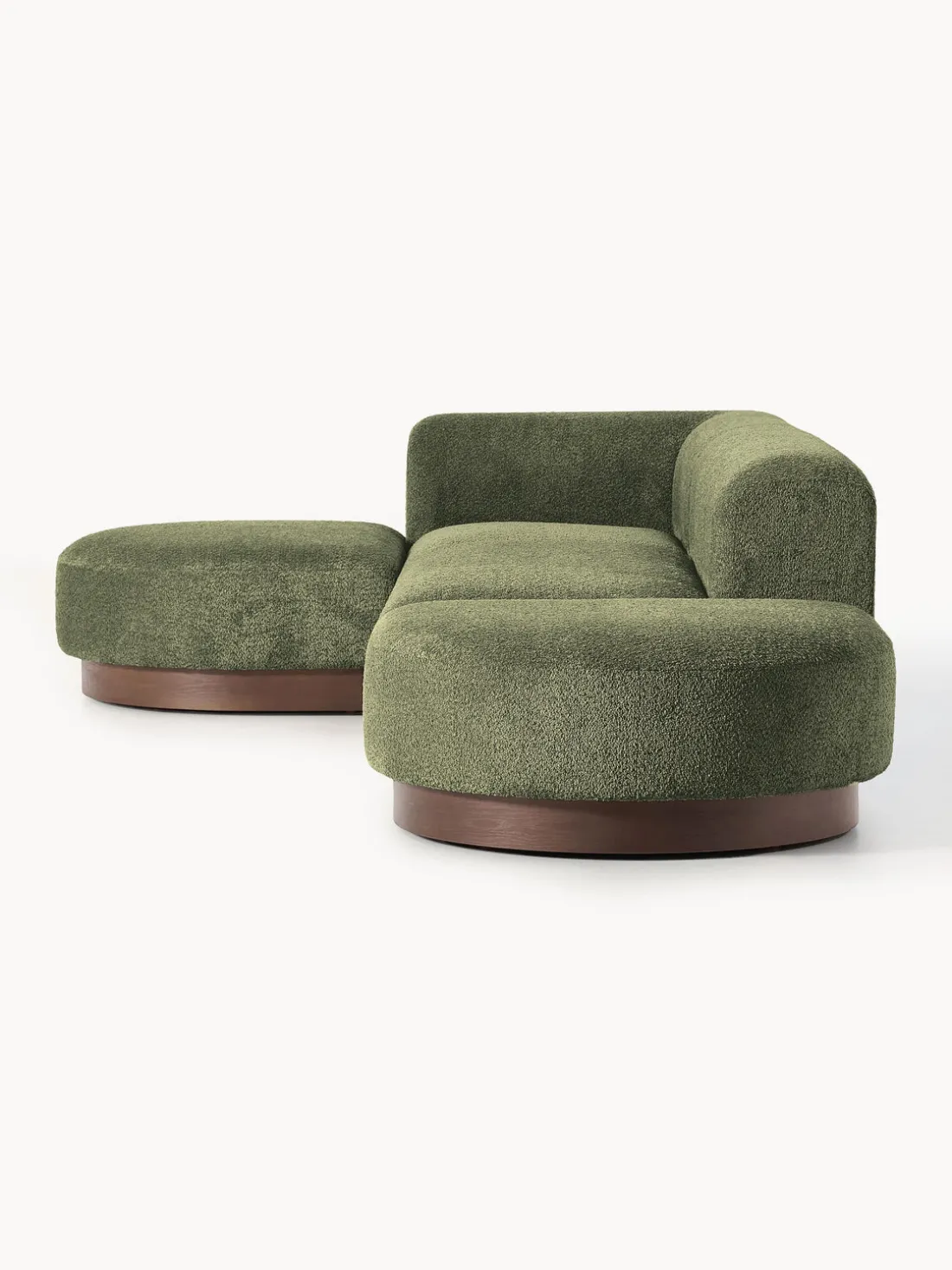 Sofá rinconera de borreguillo bouclé Natalie