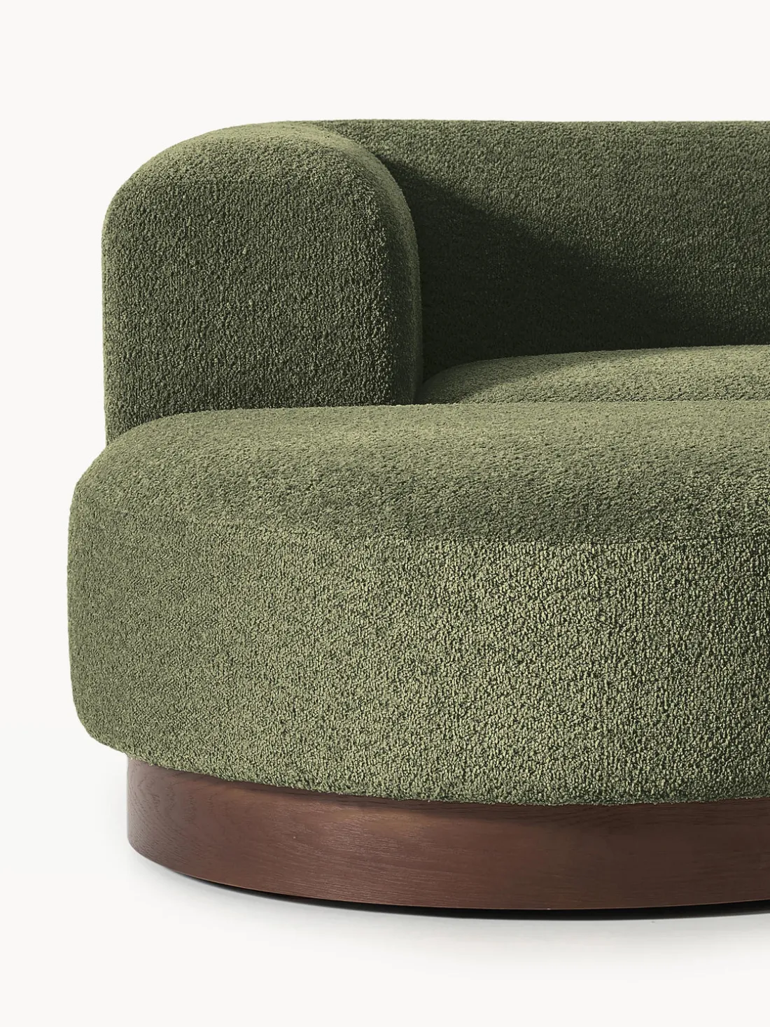 Sofá rinconera de borreguillo bouclé Natalie